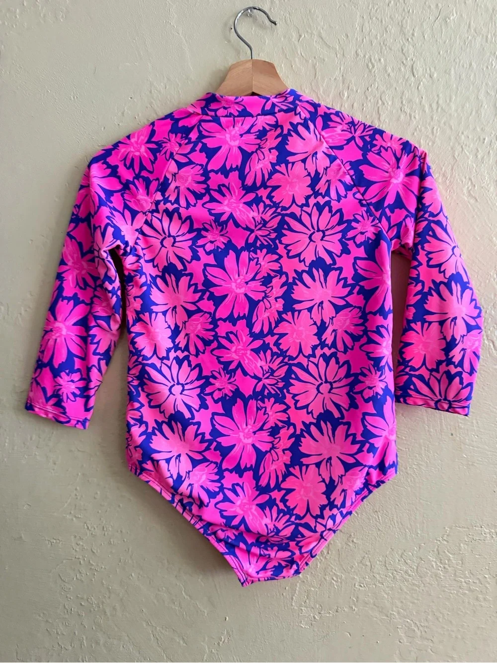 Limited Too Pink & Purple Floral Long-Sleeve Rashguard